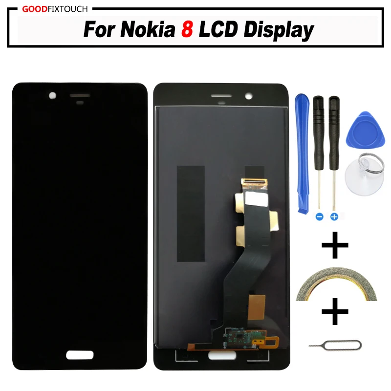 5.&quotЖК дисплей для Nokia 8 с сенсорным экраном 2560*1440 сменный дигитайзер в сборе