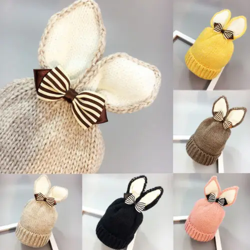 2018 New Kids Girl Boy Baby Infant Winter Warm Bonnet Crochet Knit Hat Kawaii Crtoon Animal Ear Fashion Beanie Toddler Cap 6M-4T | Детская