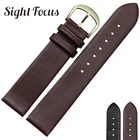 Тонкий ремешок для часов 12 14 15 16 17 18 19 20 22 мм кожаный ремешок для Longines женский черный коричневый Браслет замена Relojes ремень