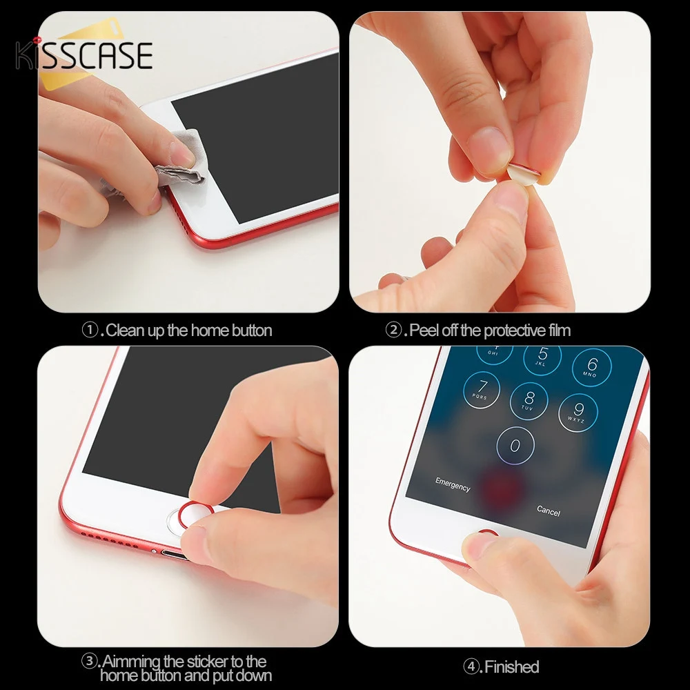 KISSCASE домашняя кнопка стикер анти пот для iPhone 6 6S 7 8 Plus 5S SE 5 отпечатков пальцев Touch ID