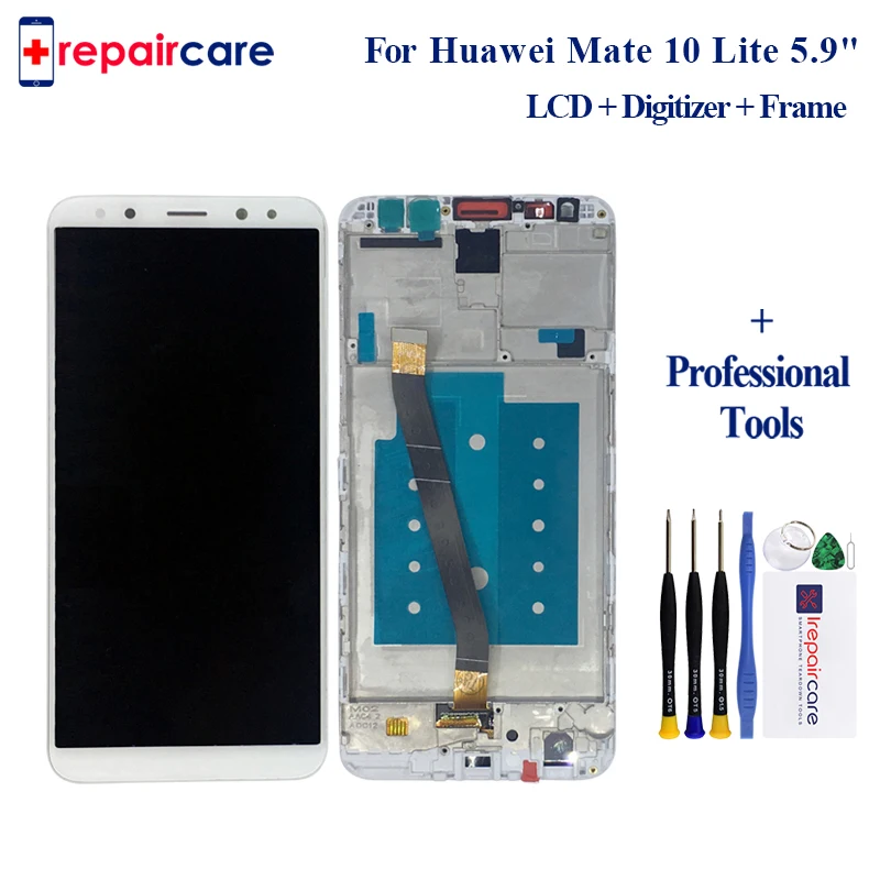 С рамкой для Huawei Mate 10 Lite ЖК дисплей + сенсорный экран рамка 5 9 дюймов дигитайзер