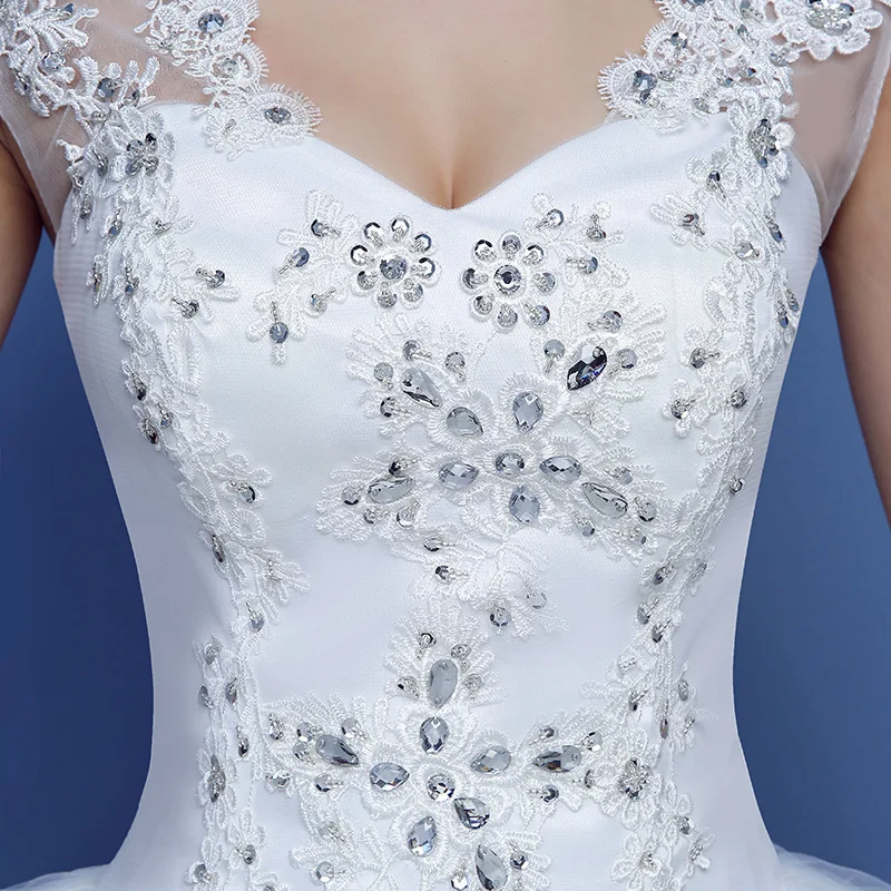 Fashion Simple 2018 Cheap Wedding Dresses Bride Dress Plus Size Pregnant Sequined Lace Appliques Sleeveless Vestido De Noiva | Свадьбы и