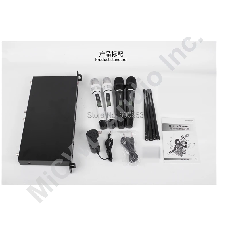 저렴한 MiCWL 2 샴페인 골드 2 블랙 한정판 무선 핸드 헬드 마이크 시스템, 베이지 헤드셋 SKM9000 4x100 채널