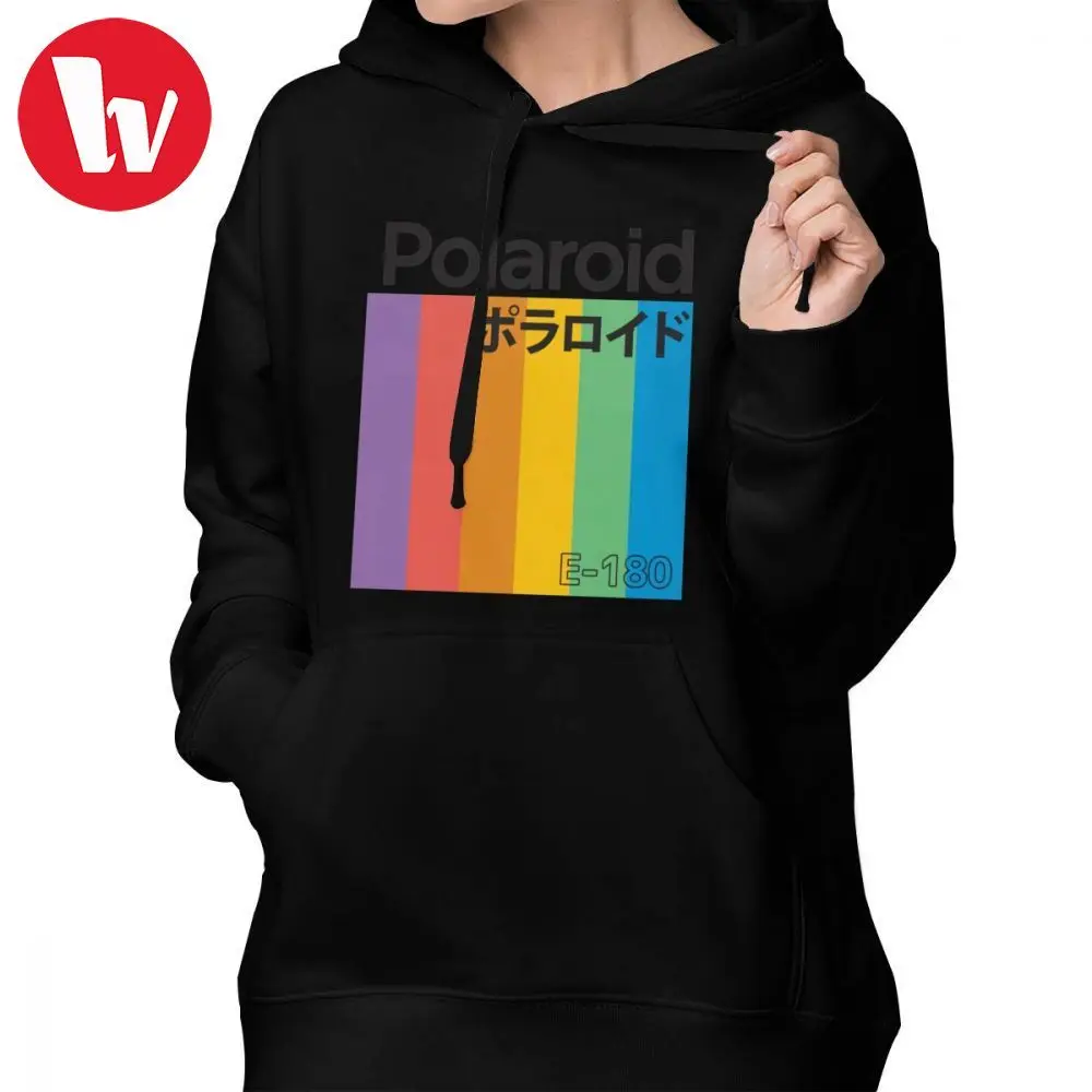 Японская модная Толстовка в стиле хип хоп японские толстовки Polaroid милые с