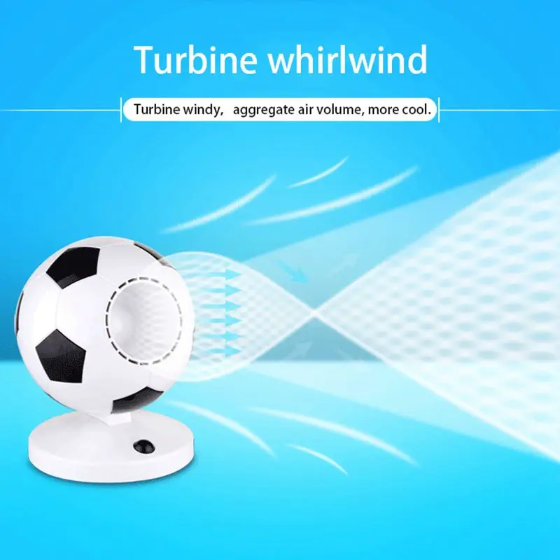 Fan New World Cup Football Portable mini USB cooling fan Mini Durable No Leaf Air Conditioner Cooling Cool home Office DeskTOP | Бытовая