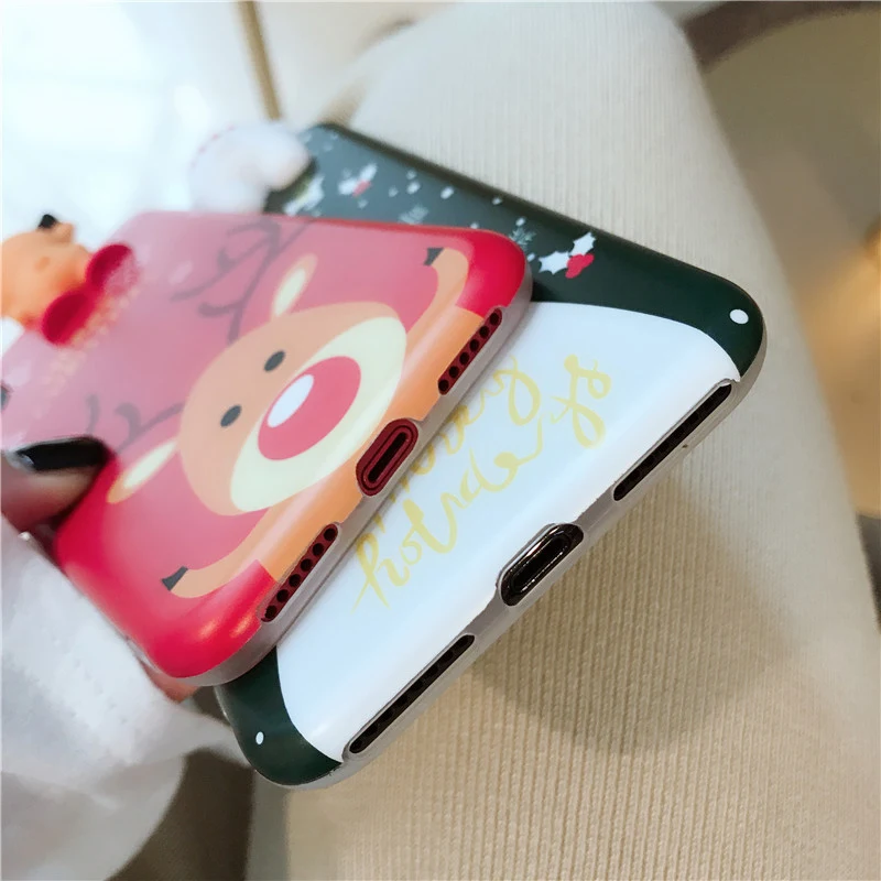Чехол для телефона с рождественским рисунком iPhone X Xs Max Xr силиконовая Мягкая