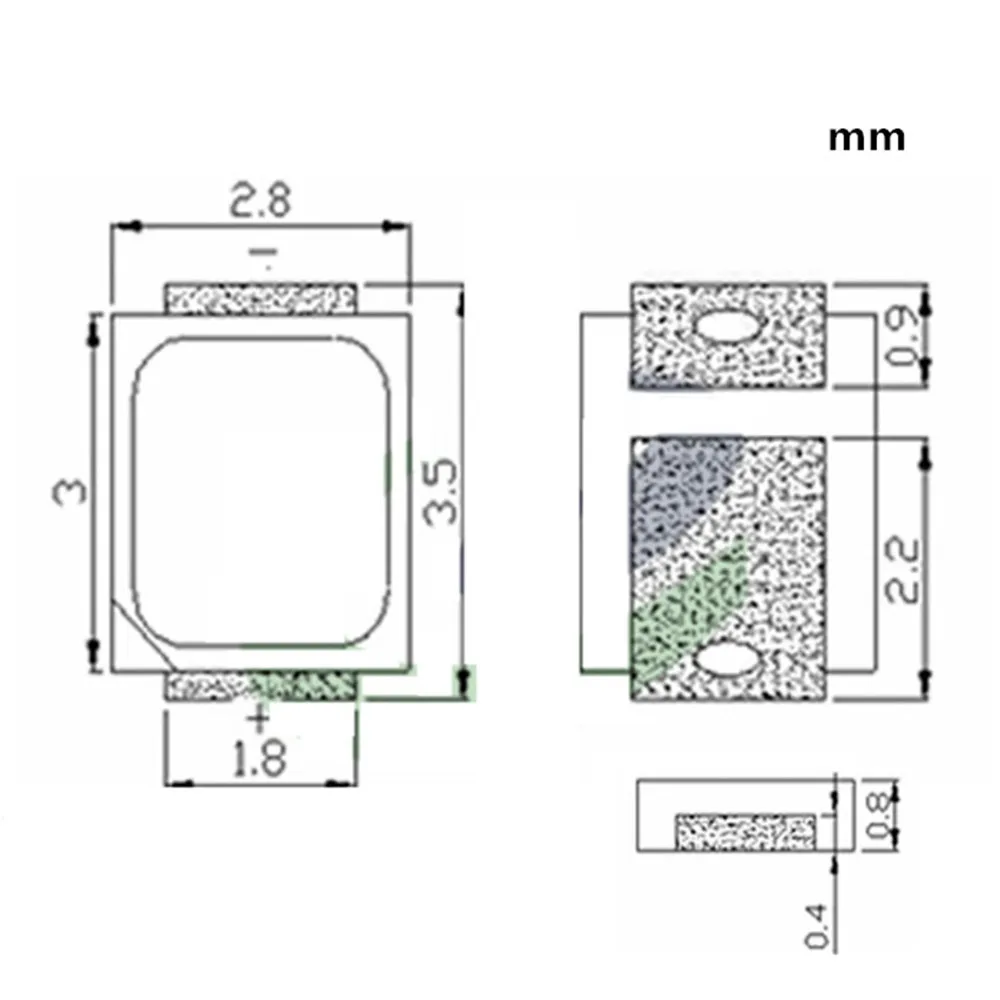 5 шт./лот 0 2 Вт SMD 940nm невидимый Инфракрасный светодиод IRLED 14 мил чипы 2835