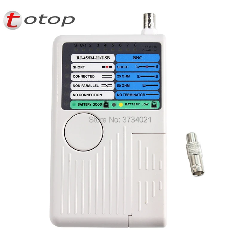 Тестер сетевых кабелей RJ-45 RJ-11 USB и BNC дистанционного Кабельный тестер для UTP STP LAN