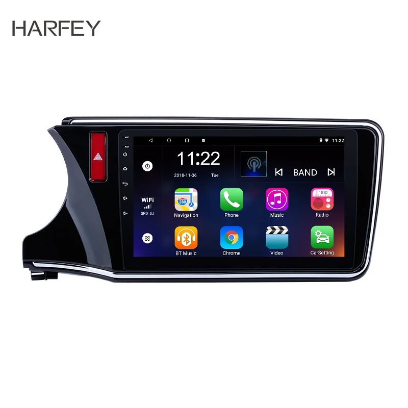 Harfey Android 6 0/8 1 10 &quot2Din автомобильное радио для Honda CITY LHD 2014 2015 2016 2017 GPS мультимедиа