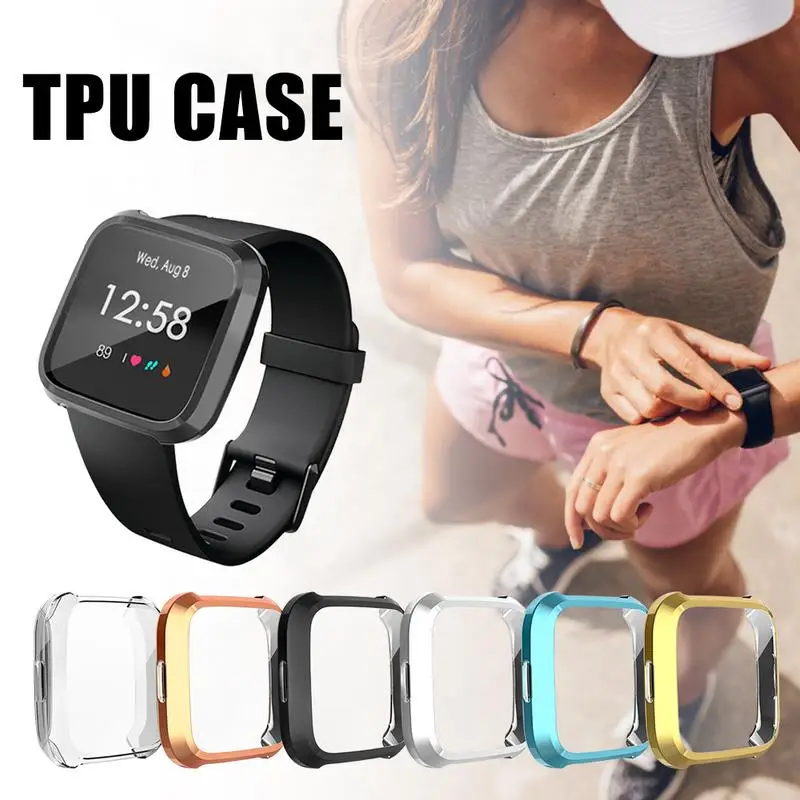 Цветной корпус подходит для Fitbit Versa Lite силиконовый защитный чехол с