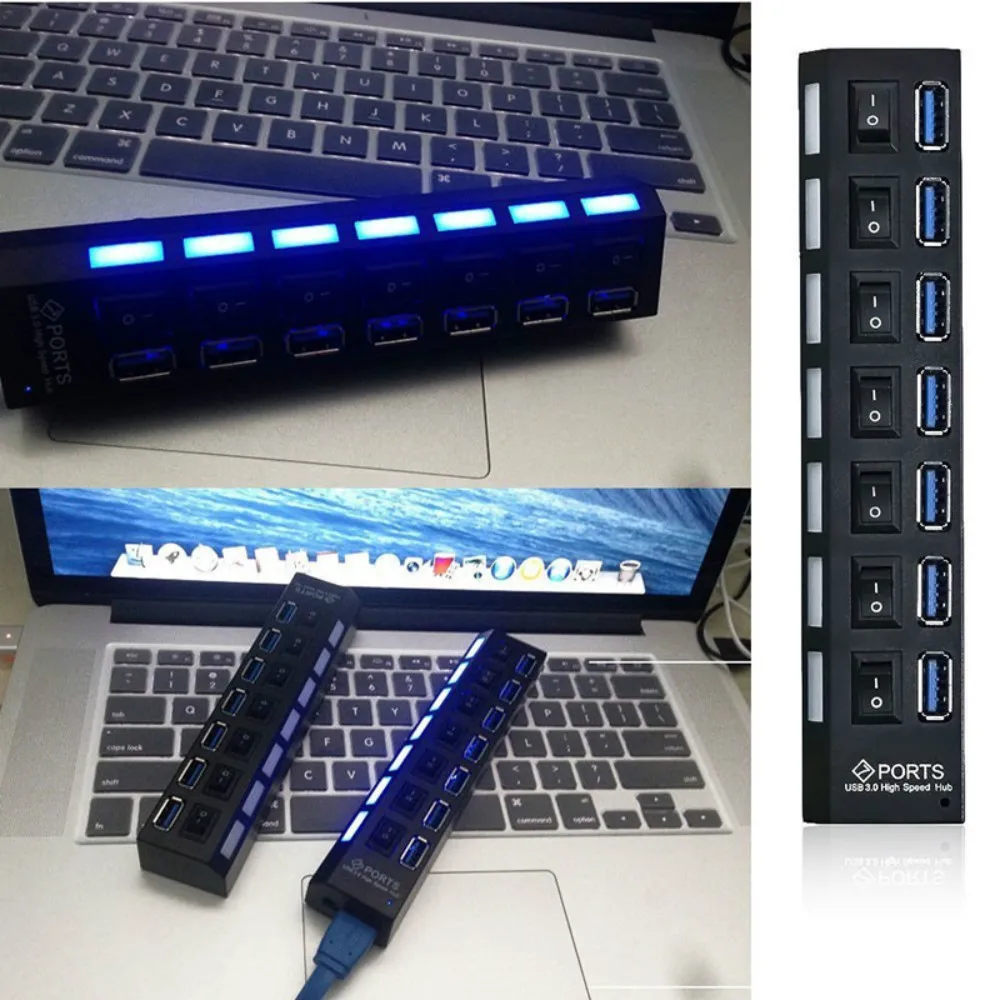 USB HUB 3 0 4/7 Порты Micro концентратор разветвитель с Мощность адаптер hab высокое
