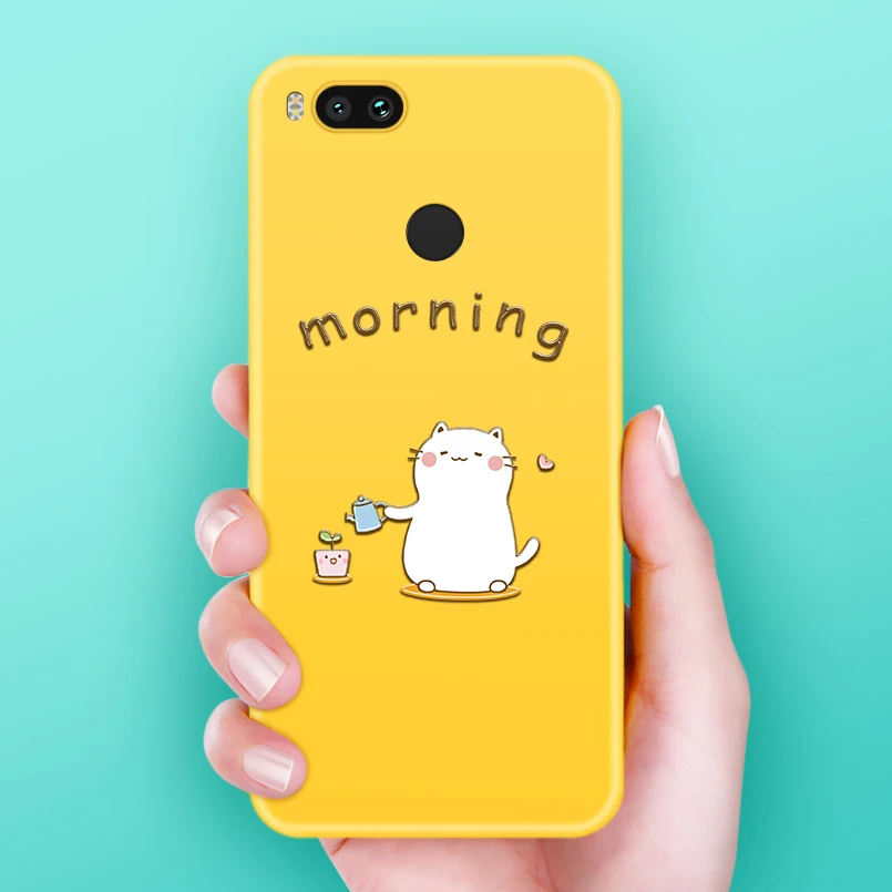 Милый силиконовый чехол для Xiaomi Mi 8 мультяшный противоударный A1 A2 Lite Poco F1 бампер |