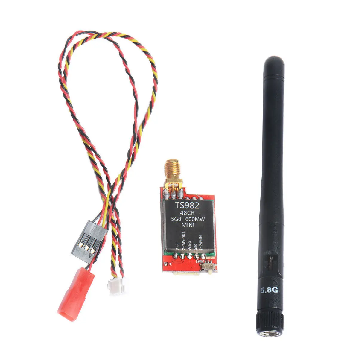 FULL-Ts982 5.8G Fpv 600Mw 1Km 48Ch Av Wireless Transmitter Single Digital Display With Mic | Электроника