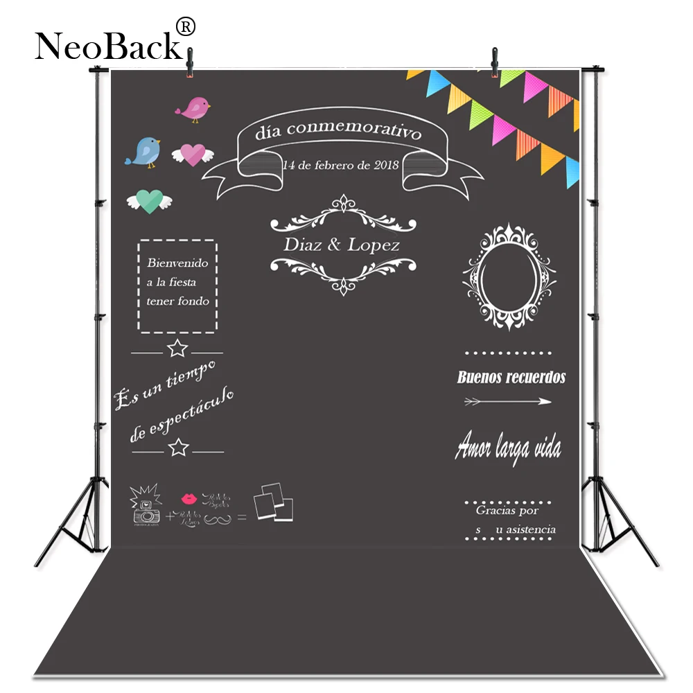 

NeoBack Blackboard Wedding Photographic Background Custom Memorial Day Backdrop Chalkboard DIY Birthday Photo Backdrop P2399