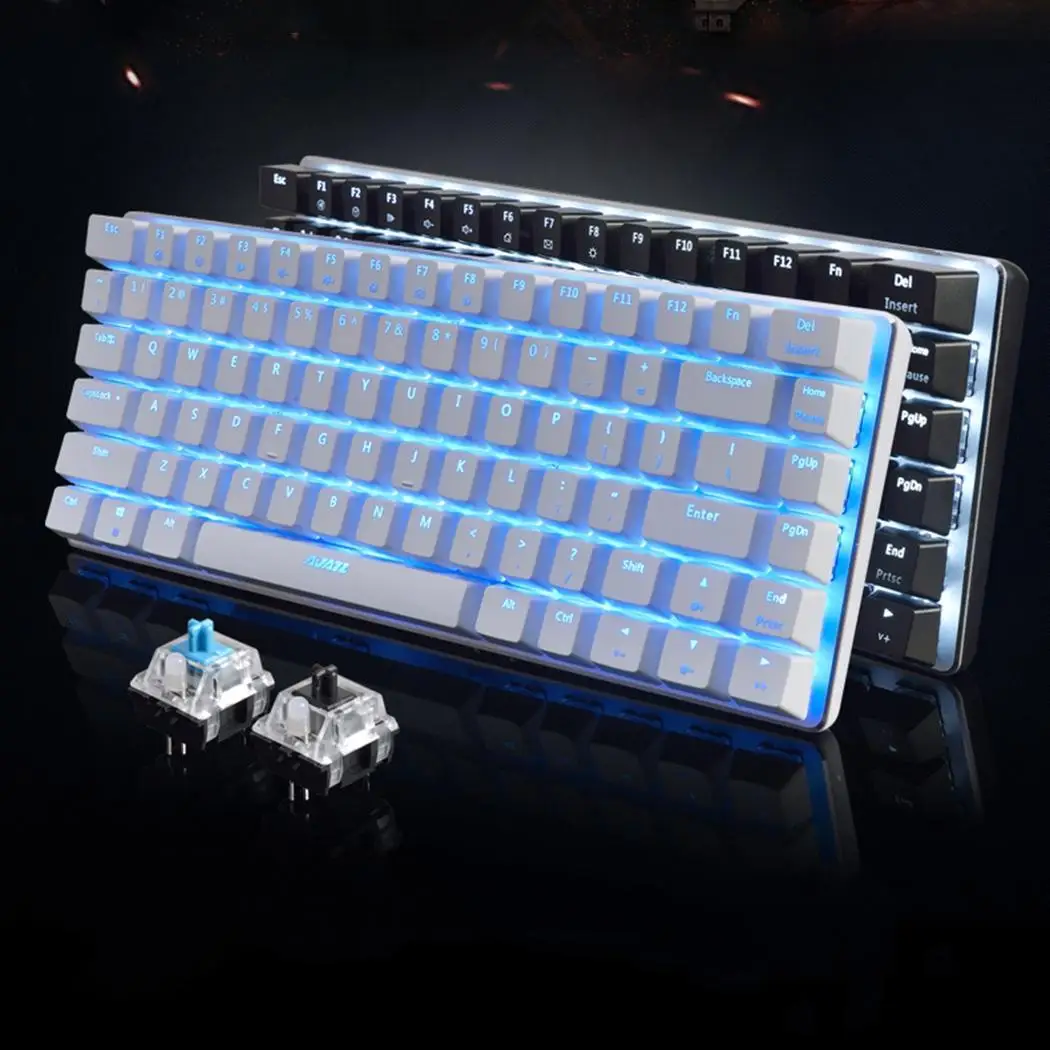 82 клавиши эргономичная Игровая USB Проводная Мода AK33RGB клавиатура для компьютера