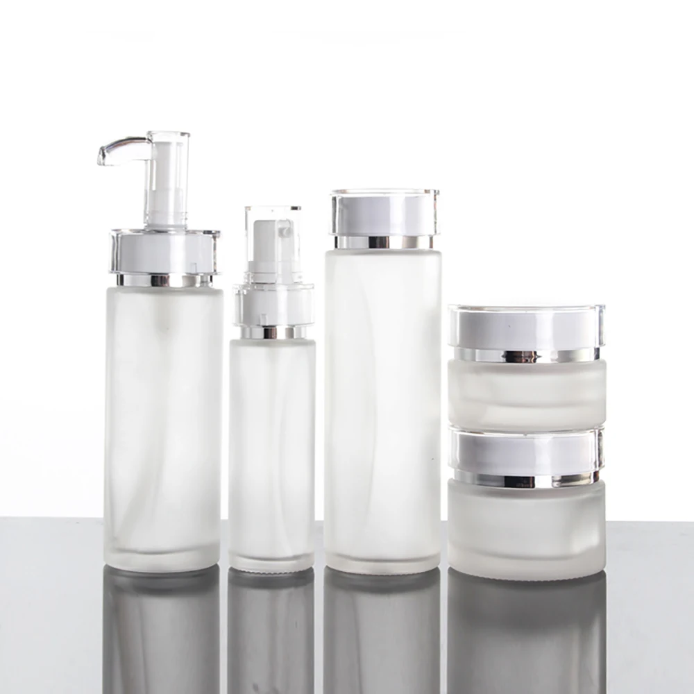 

New Style 50ml empty frosed cream jar with lid, wholesale round portable cosmetic cream bottle 50g