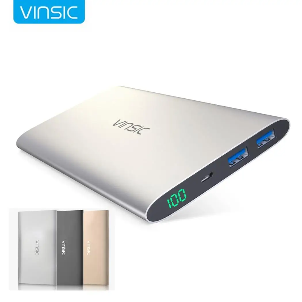 12000 мАч портативный ультра тонкий power Bank общий двойной USB Внешний легкий вес