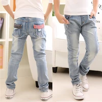 autumn spring baby boys jeans pants kids clothes cotton casual children trousers teenager denim boys clothes 4 14year