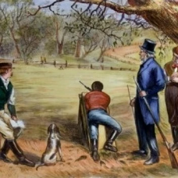 День Благодарения Турция Shoot 1880 художник неизвестный плакат печать (18x24)|Таблички