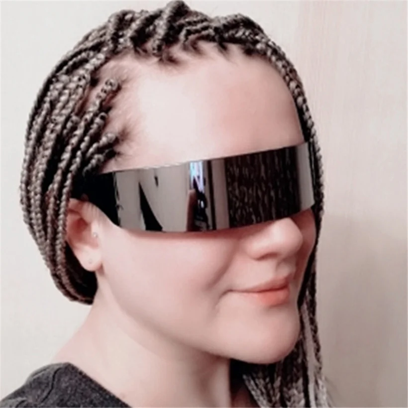 XojoX Men Women Wrap Sunglasses Vintage Windproof Black Glasses Flat Top Novelty Costume Party Strange Funny Retro Eeyglasses | Аксессуары