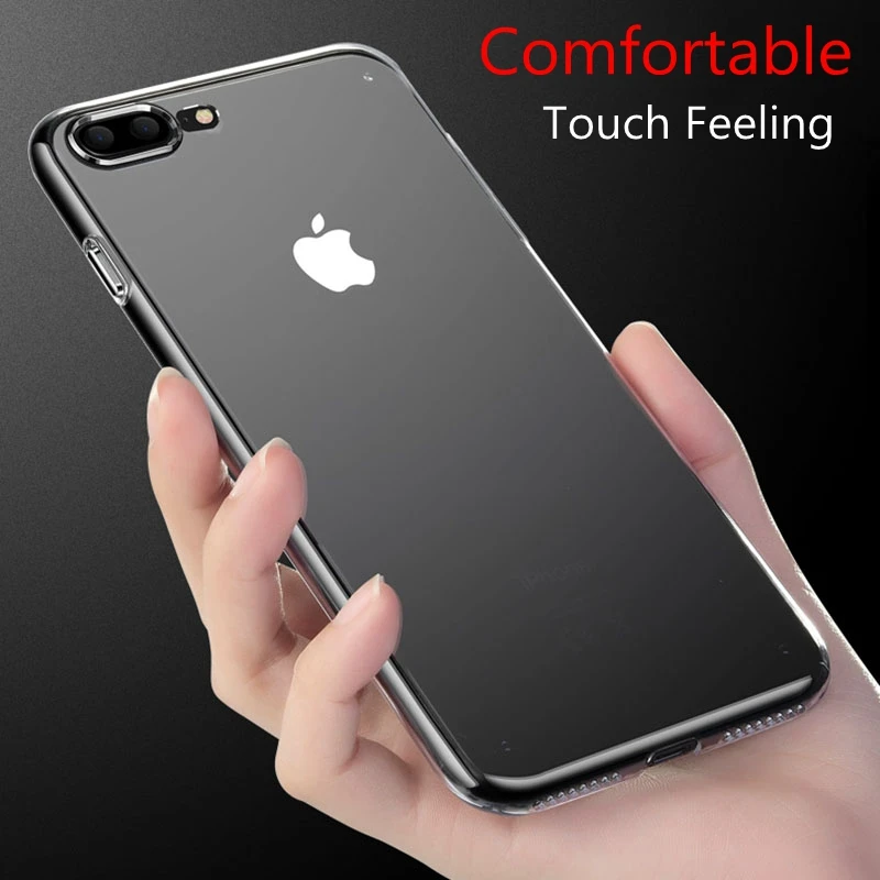 Ультратонкий водонепроницаемый чехол KISSCASE для iPhone 7 8 Plus X XS Max XR прозрачные мягкие