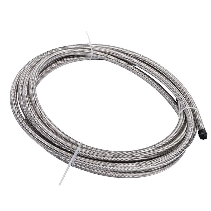 

ESPEEDER 10FT AN3 AN4 AN6 AN8 AN10 PTFE Oil Hose Line Stainless Steel Braided PTFE Brake Racing Fuel Hose Oil Cooler Engine Part
