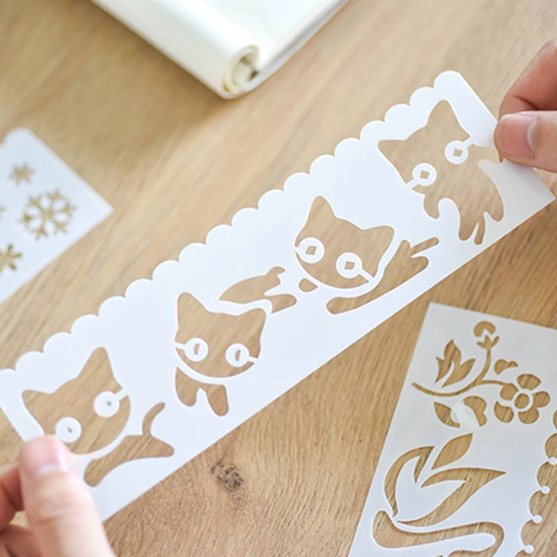 8 различных стилей шаблон для рисования пуля журнал трафарет набор пластиковый