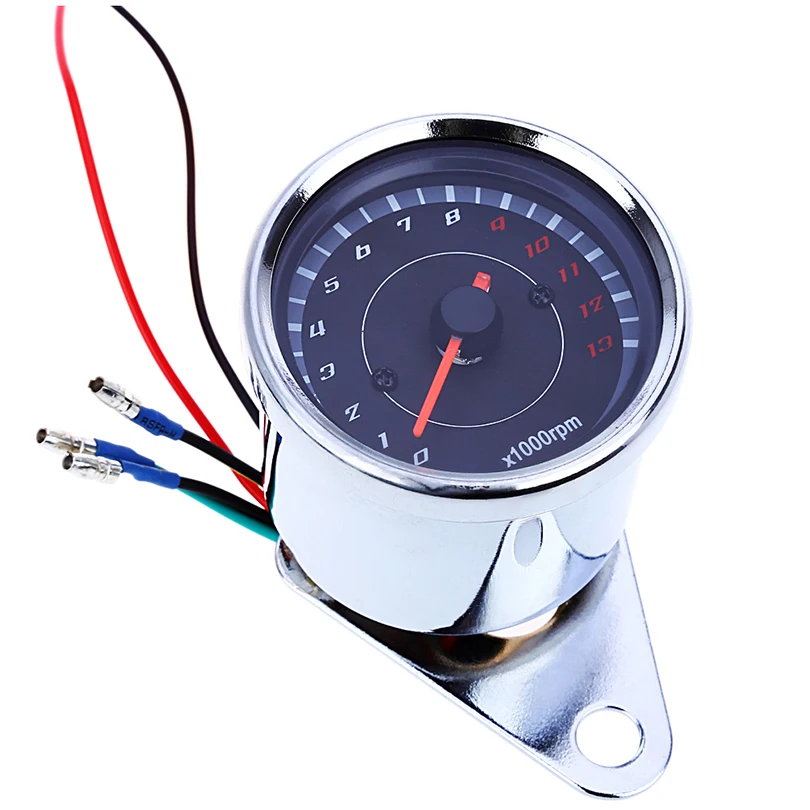 

12V Motorcycle Universal LED Odometer Speedometer Meter Tachometer Gauge Brand New Arrival Free Dropship