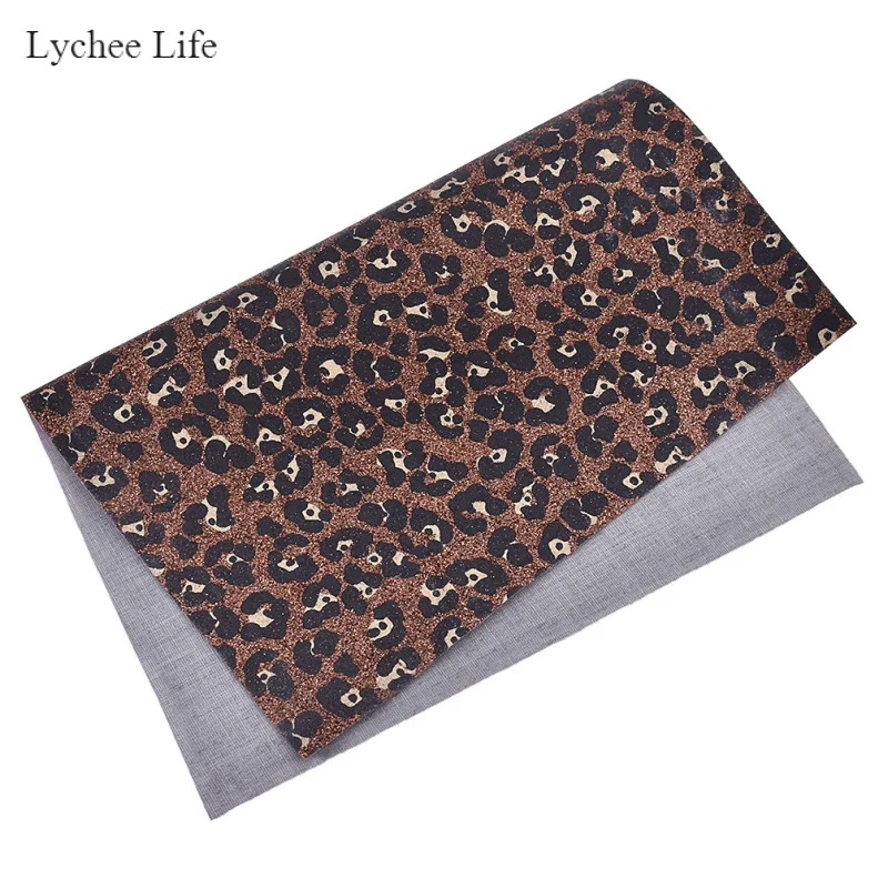Lychee Life винтажный леопардовый узор искусственная кожа сделай сам ткань изделия