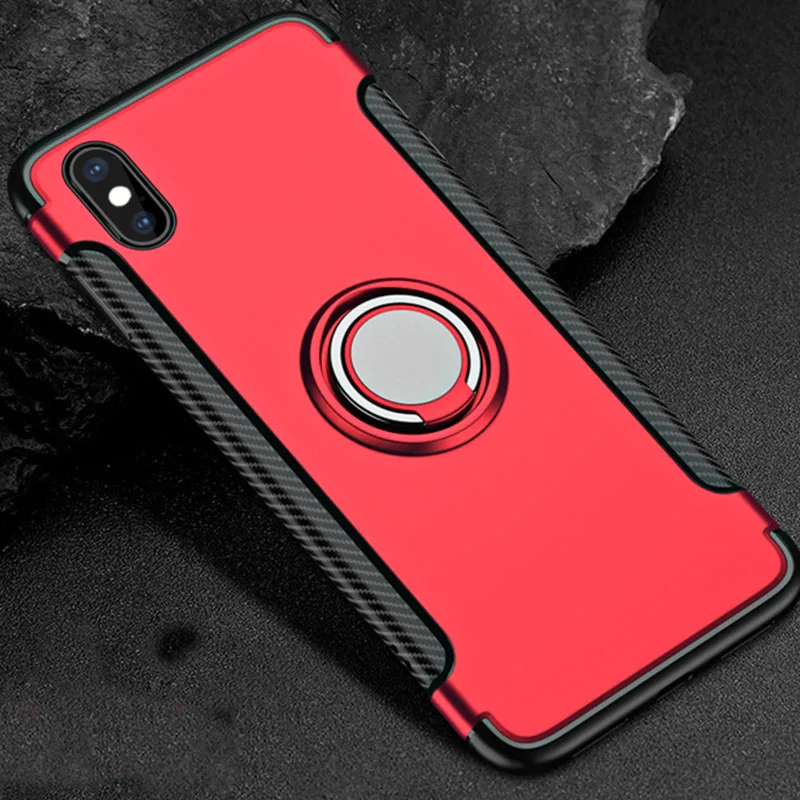 Для iPhone XR чехол X 8 7 6 6S Plus 5 5S SE противоударный мягкий для Чехлы XS Mas Armor Магнитный