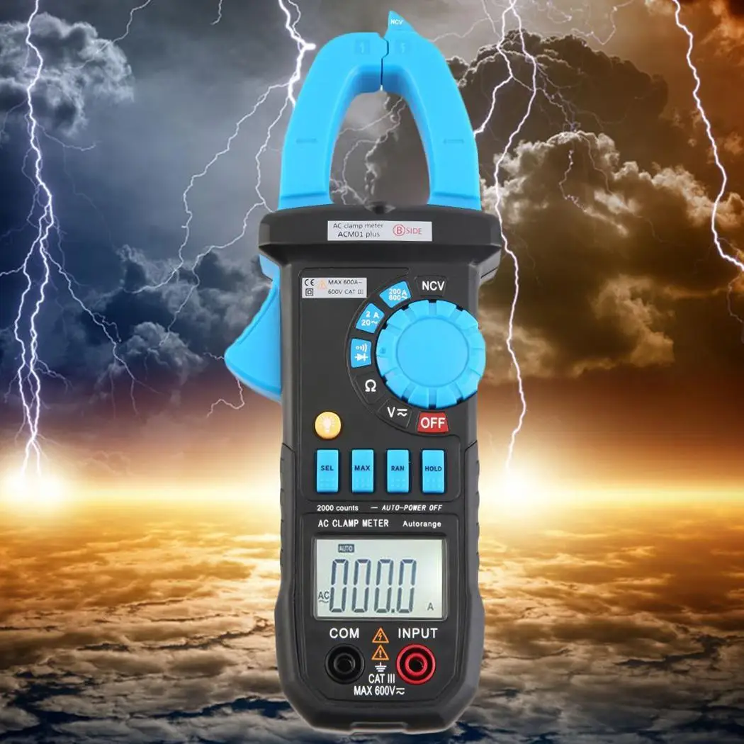 BSIDE ACM01 PlUS Digital AC 600A 0C~40C 600V 1999. -10C~50C Clamp Multimeter Volt 0.1%-99.9% Yes Amp Tester | Инструменты