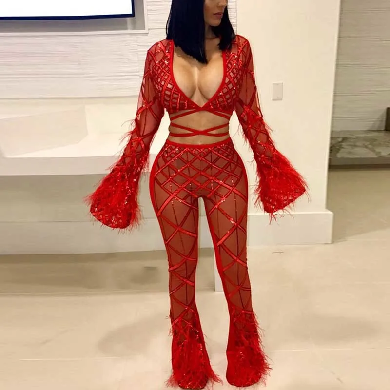 2018 зимний сексуальный глубокий v-образный вырез с блестками длинным рукавом