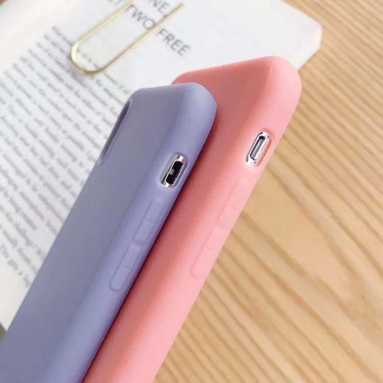 Мягкий силиконовый чехол ярких цветов с сердечком для iPhone XS Max XR X однотонные