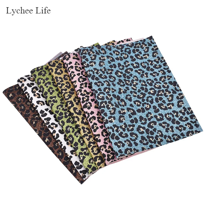 Lychee Life винтажный леопардовый узор искусственная кожа сделай сам ткань изделия