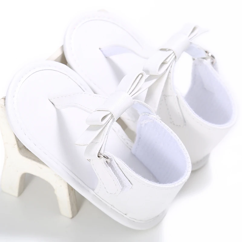 

Summer Baby Sandals Toddler Boys Girls Bowknot Shoes PU Soft Sole Non-slip Flip Sandals Newborn Infant Kids Shoes