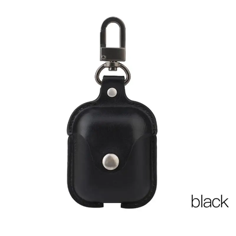For Apple AirPods Bluetooth Wireless Headset Protective PU Cover Hanging Drop Resistant Keychain Storage Bag | Электроника
