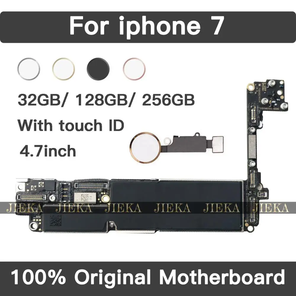 Для iPhone 7 Разблокировка материнской платы 4 дюйма с полными ЧИПАМИ Touch ID