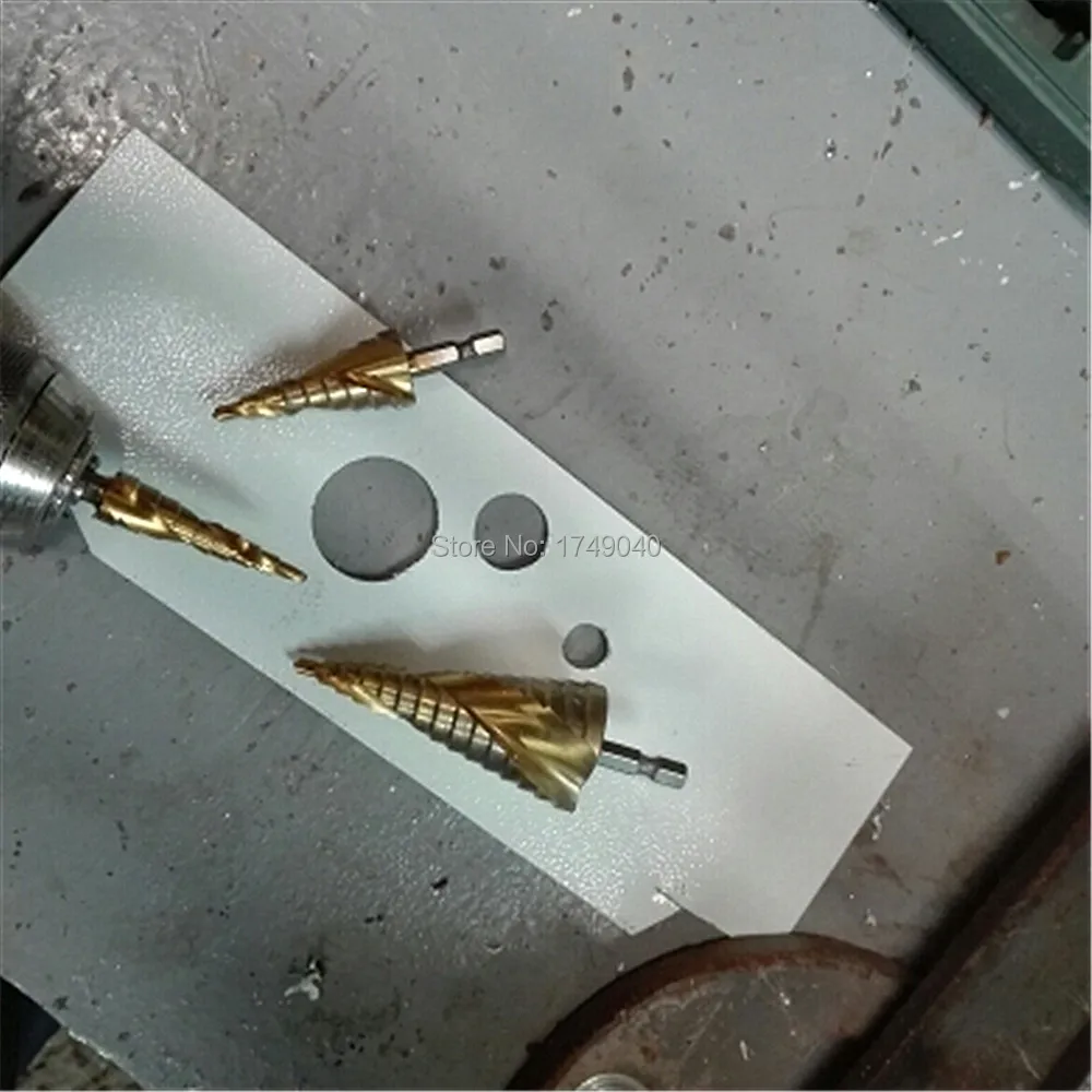 3 шт. ступенчатое сверло HSS Титан 1/4 &quotшестигранный хвостовик металлическое