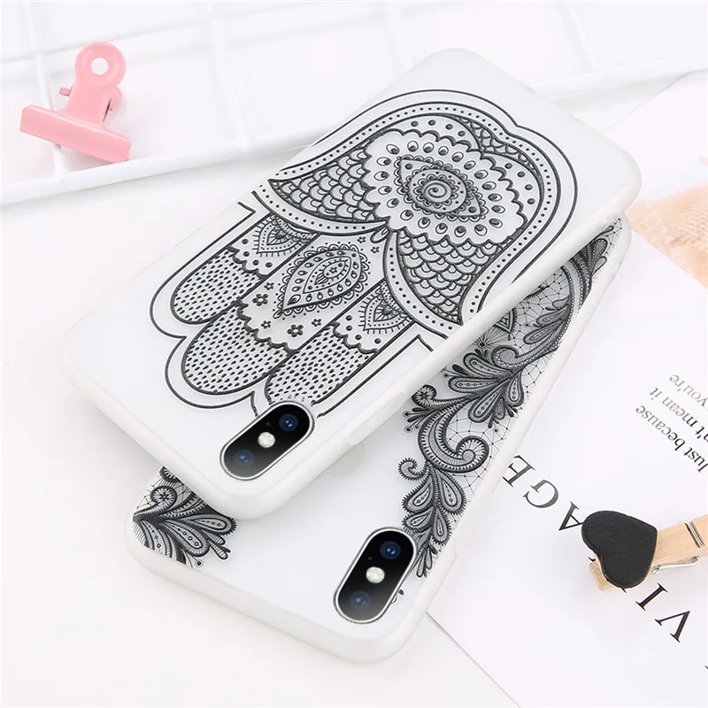 Lovebay Patterned Phone Case For iPhone 6 6S 7 8 Plus X 5 5S SE XR XS MAX Transparent Floral Paisley Flower Silicone Soft Covers |