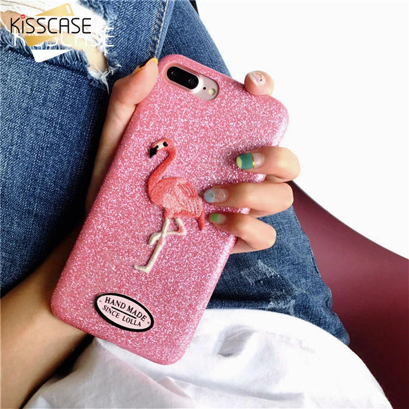 KISSCASE 3D розовый чехол для телефона с рисунком фламинго iPhone 7 8 6 6S Plus мягкий S Fundas Capa |