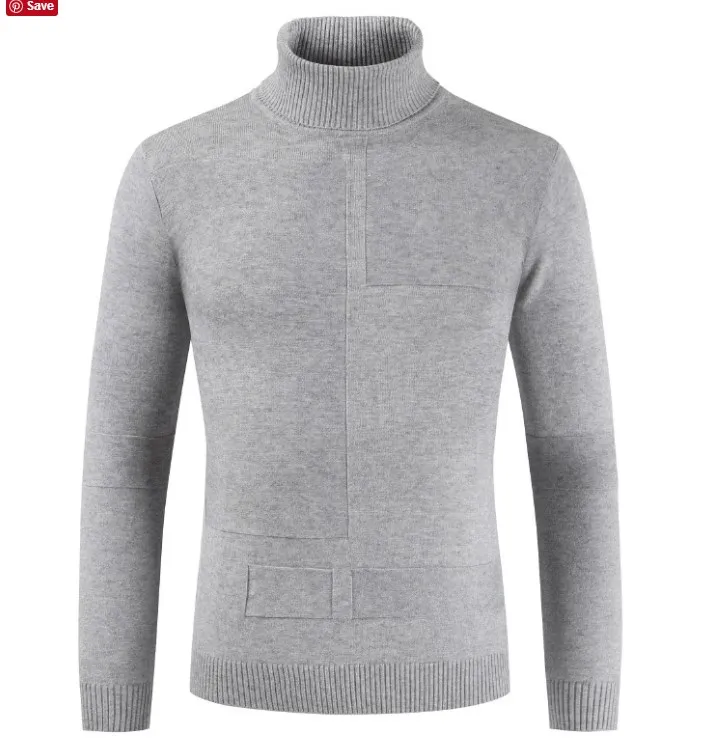 Winter Warm Sweater Men's Thermal High Collar Turtle Neck Slim Long Sleeve Stretch Shirts | Мужская одежда