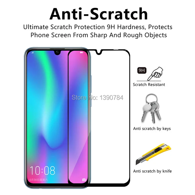 10 шт 2.5D полное покрытие из закаленного стекла для huawei P Smart 2019 6 21 &quotпротектор