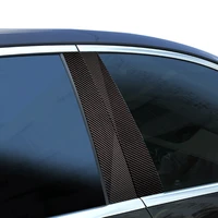 6pcs car carbon fiber window b pillar molding decor cover trim for mercedes benz c class w204 2007 2008 2009 2010 2011 2012 2013