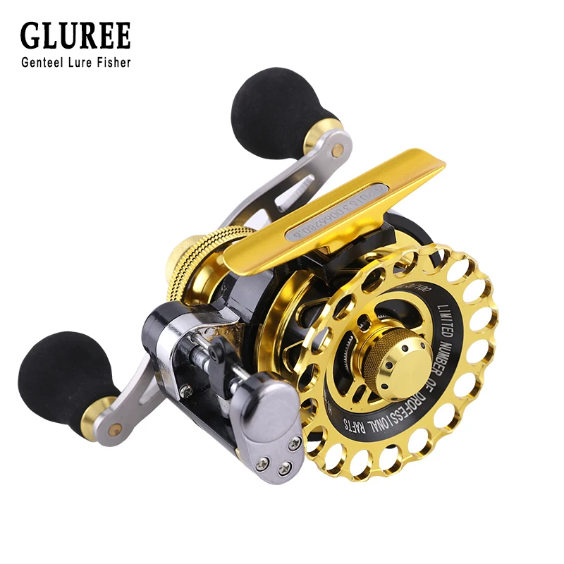 GLUREE Полный металлический рыболовные плоты нахлыстовая катушка для морской ловли