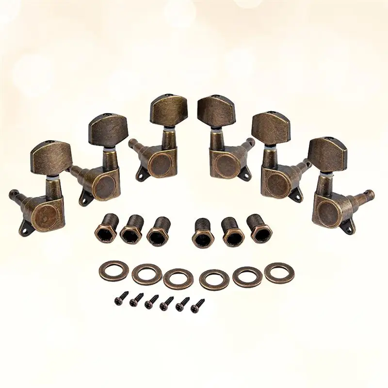 6PCS Bronze Durable 3 Left Right Guitar Tuners String Tuning Pegs Machine Head Set for Acoustic Electric | Спорт и развлечения