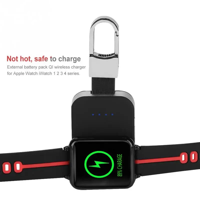 Портативное Мини QI Беспроводное зарядное устройство для Apple iWatch 1 2 3 4 Внешний