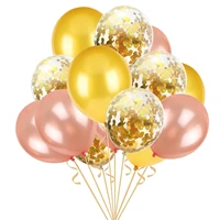 12inch transparent latex balloons gold rose confetti ballons kids toys happy birthday gifts decorations wedding party supplies