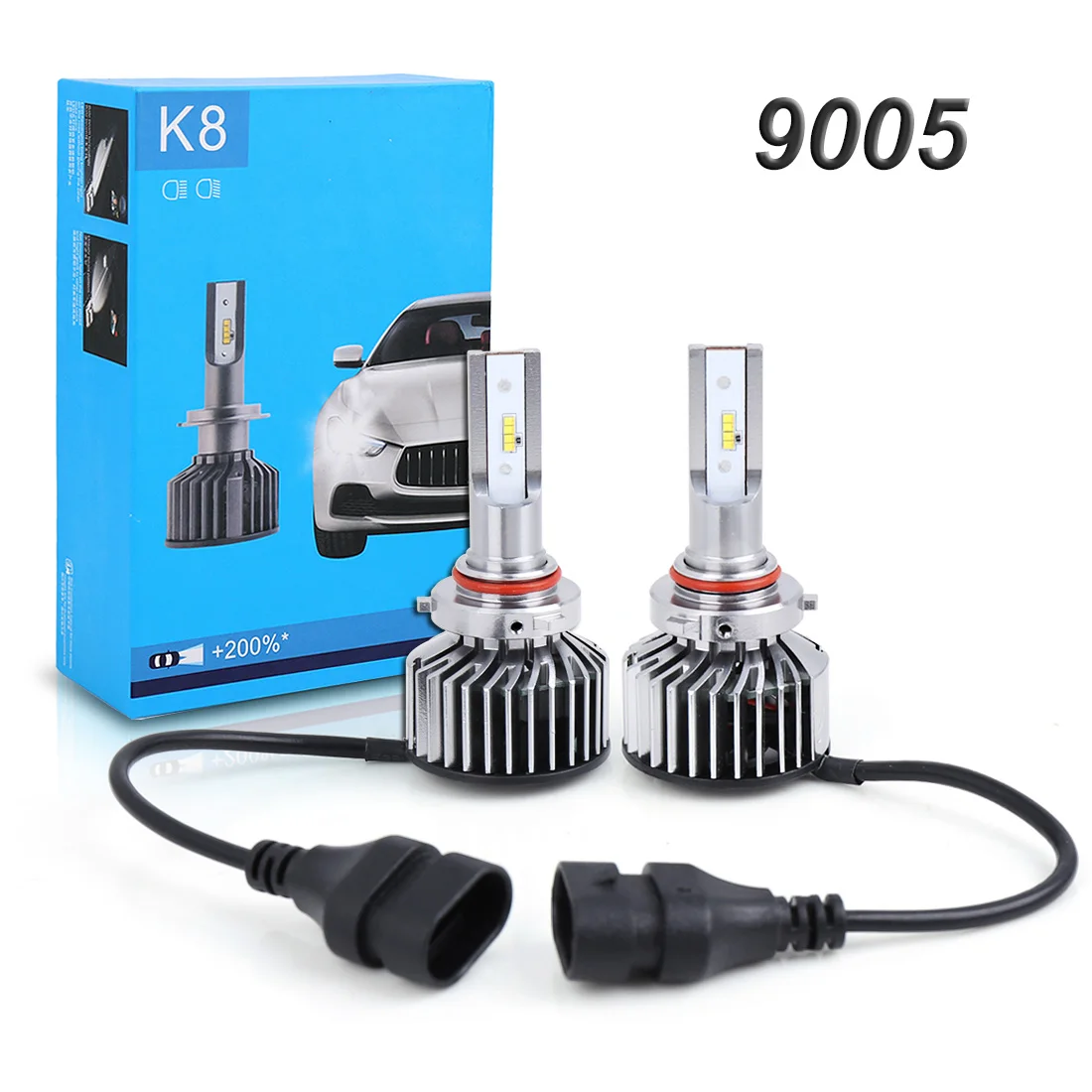 Натуральная K8 9005/9012/H1/H3/H4/H7/H11 автомобиля для Philips светодиодный фары 6000K 6800LM 55