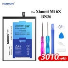 Аккумулятор Nohon для Xiaomi 6X BN36, Mi 6X, 2910 мА  ч, 3010 мА  ч, литий-полимерный аккумулятор + инструменты для Xiaomi Mi 6X