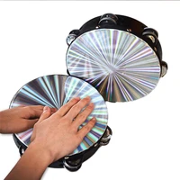 8 tambourine reflective percussion metal jingle church band musical instruments gifts for party